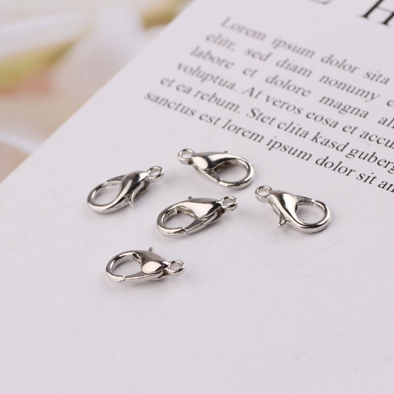 Set 10 móc khóa tôm hùm bằng thép không gỉ làm trang sức thủ công