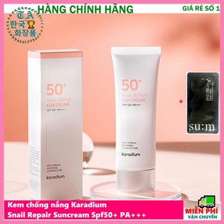 Kem chống nắng trắng da Karadium / Kem Chống Nắng Karadium Snail Repair Sun Cream SPF 50+ PA+++ 70mL