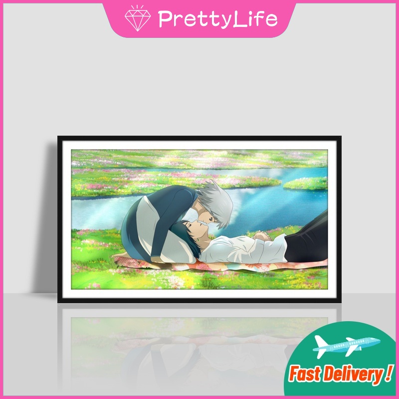 Bộ Tranh Đính Đá 5D Tự Làm Hình Lâu Đài Anime 30x50cm Trang Trí Nhà Cửa