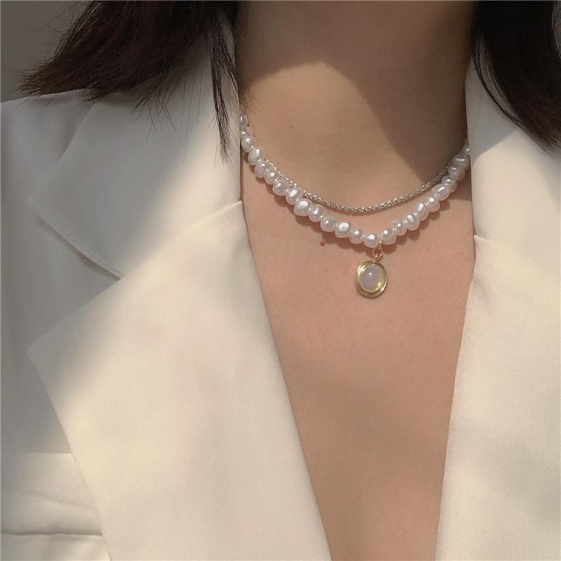 Dây chuyền nữ ngọc trai nhân tạo- Vòng cổ nữ hạt trai nhân tạo xinh đẹp thanh lịch Zaza accessories