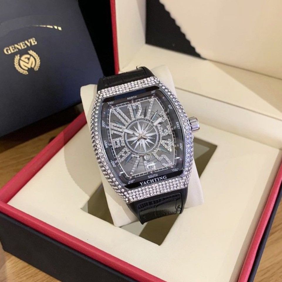 Đồng hồ Nam FM88 Franck muller dây da đính đấ cao cấp