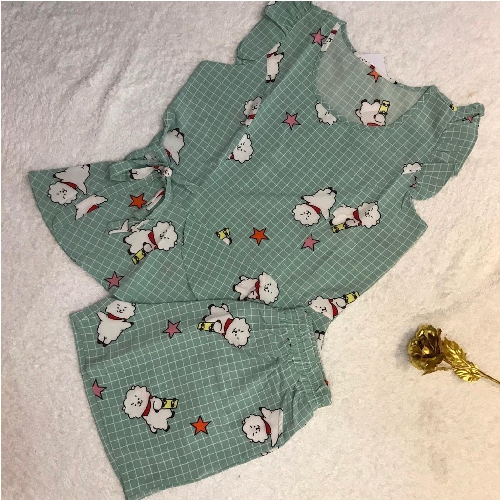 Đồ Bộ Nữ B010 VNXK Chất Liệu Lanh Lụa Kiểu Dáng Đùi Bèo Bụng (ẢNH THẬT SHOP TỰ CHỤP) | BigBuy360 - bigbuy360.vn