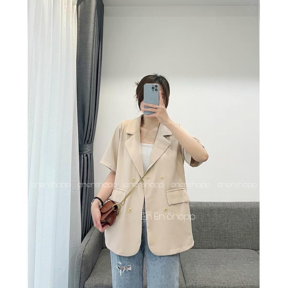Áo Blazer Nữ Dài Tay Dáng Vest Cao Cấp Form Suông Hàn Quốc M2349