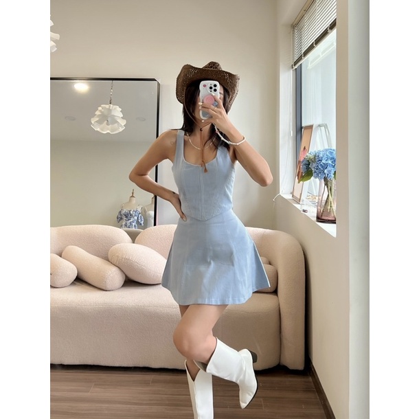 Beachclub-Set áo váy denim