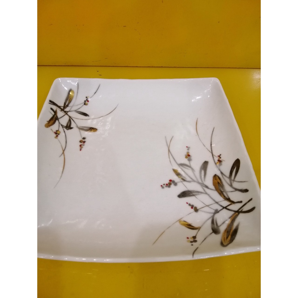 Đĩa sứ hình vuông nội địa Nhật, size 27cm (mã 916)