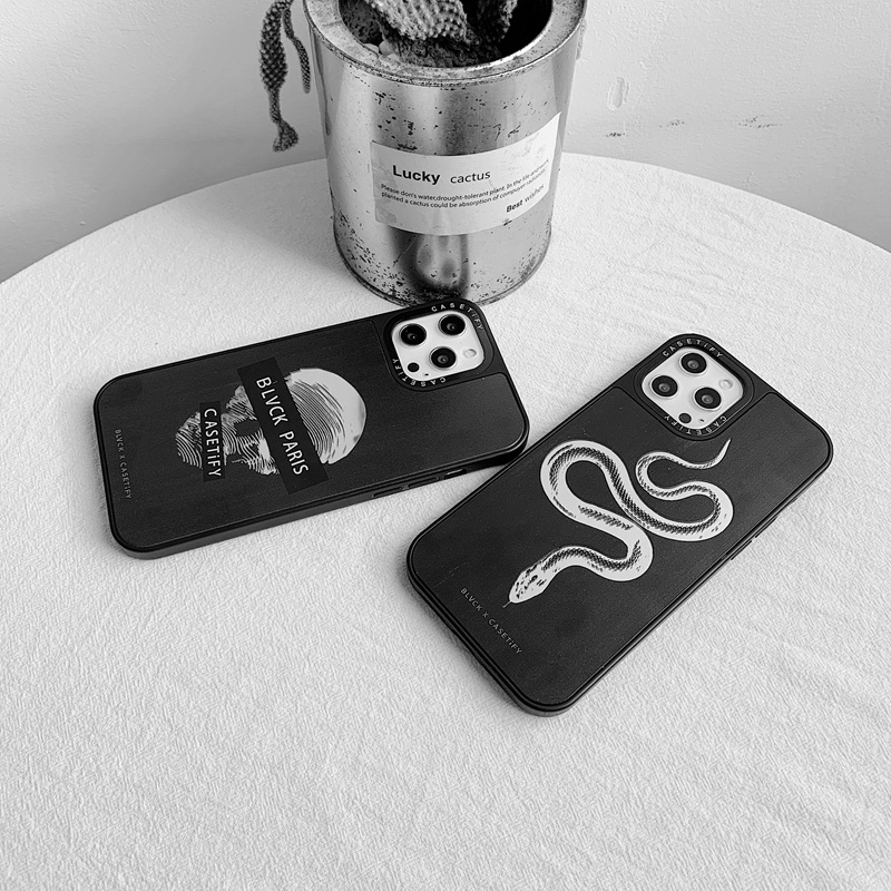 Ốp Điện Thoại silicone tpu BLVCK Mềm Mặt Gương Họa Tiết Da Rắn paris Cho iphone 14 15 plus 11 12 13 pro max
