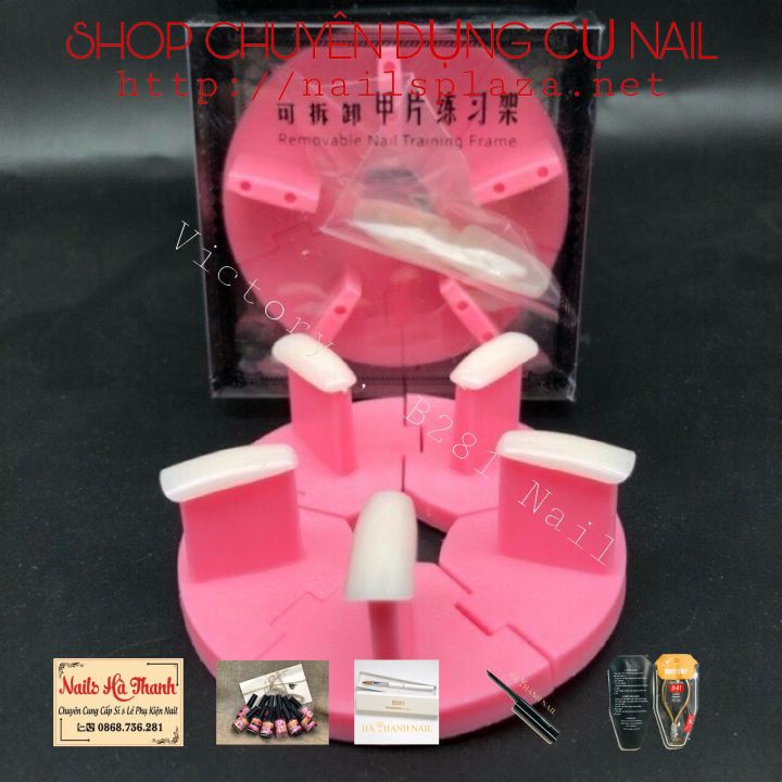 Đế Gắn Móng Mẫu Tập Vẽ , Đế Móng Làm Mẫu Nail 6 Miếng Bằng Nhựa
