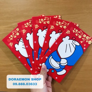 Bộ 10 Bao Lì Xì Chu Mỏ Doremon Doraemon