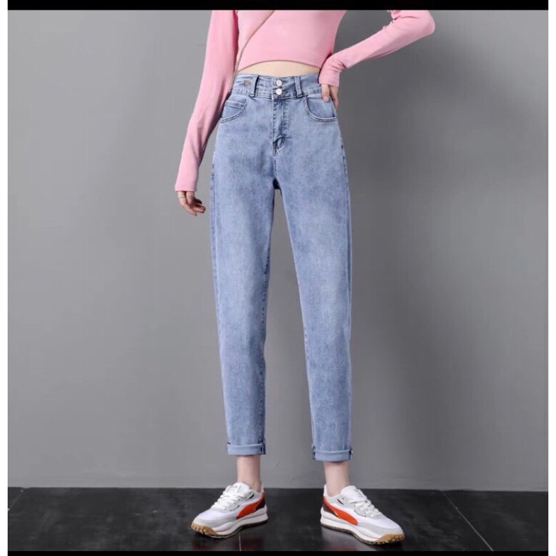 Quần baggy nữ quần bò jeans nữ cạp cao đủ size hót 2021 PDShop | BigBuy360 - bigbuy360.vn
