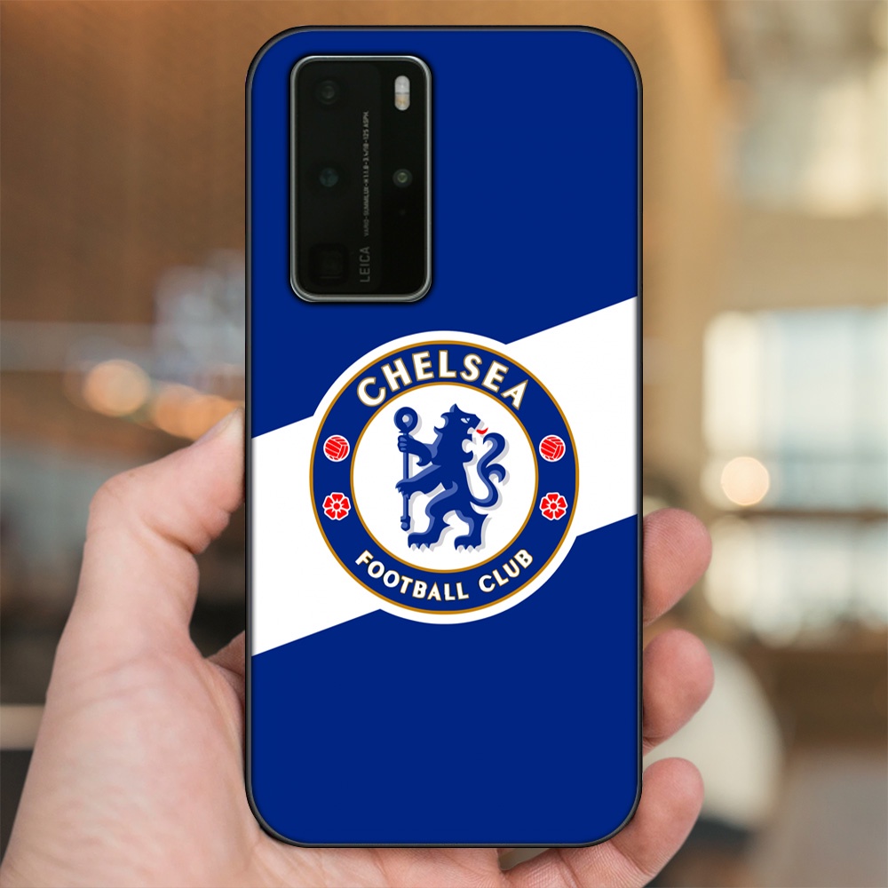 Ốp lưng Huawei P40 Pro viền đen in hình Chelsea FC