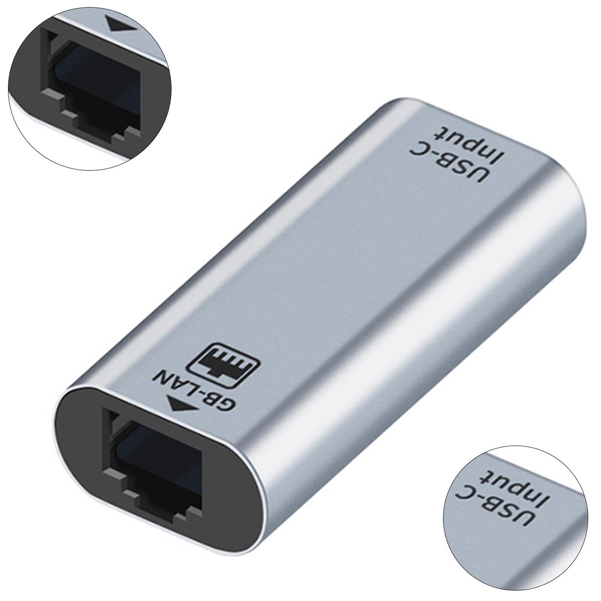 Đầu Chuyển Đổi Usb Type C Cái Sang Rj45 10 / 100 / 1000mbps | BigBuy360 - bigbuy360.vn