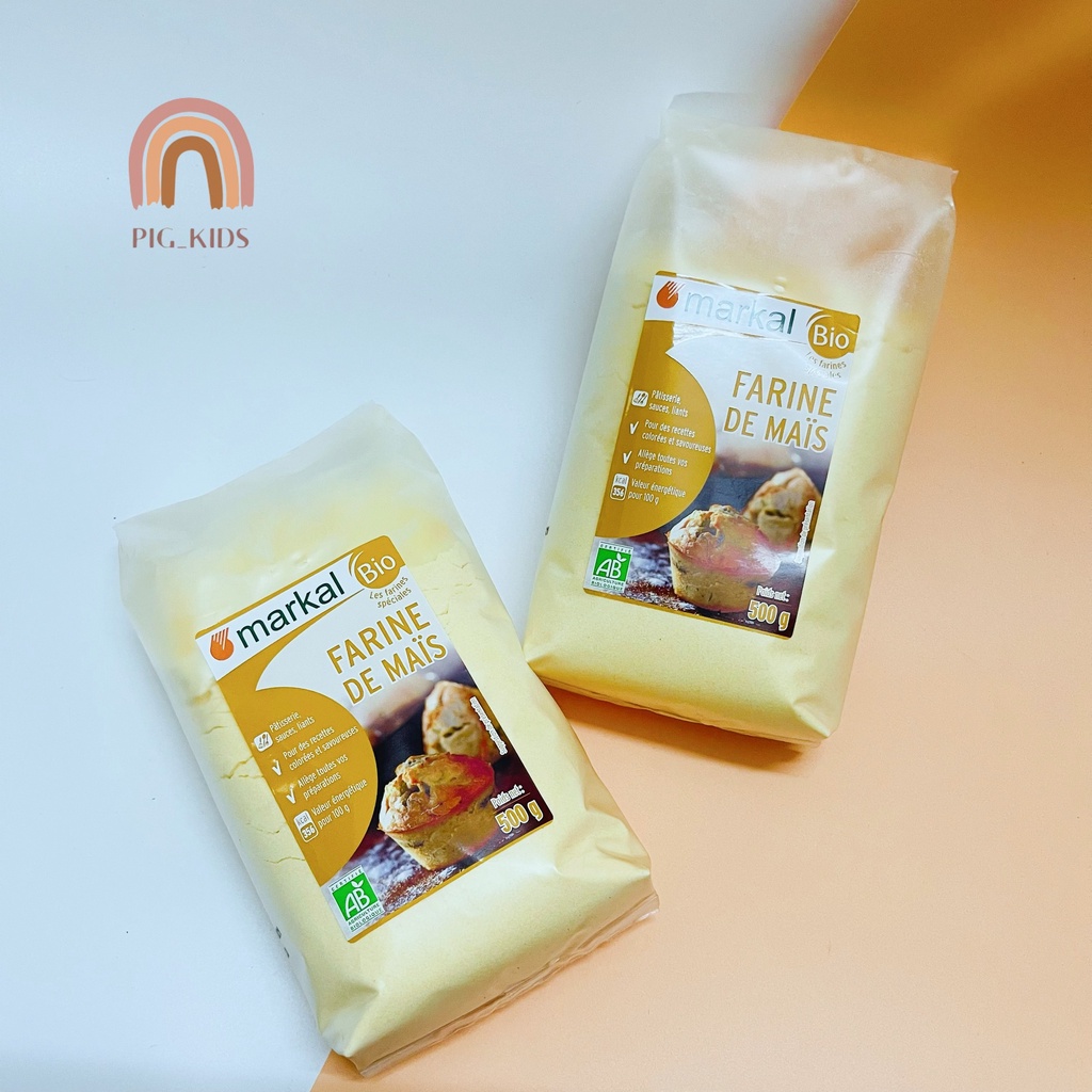 Bột Bắp Hữu Cơ Markal, Bột Ngô Nguyên Liệu Làm Bánh, Váng Sữa, Bữa Phụ Cho Bé Ăn Dặm