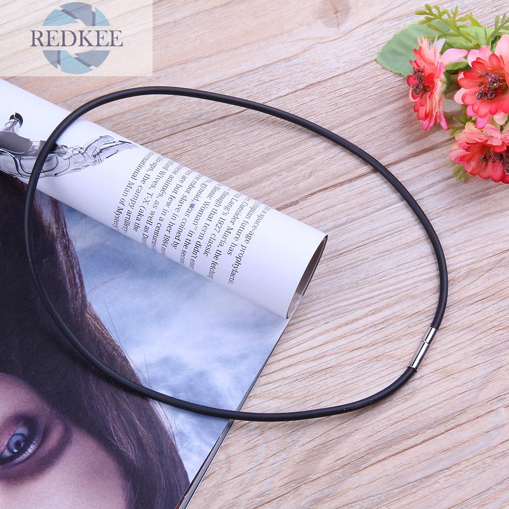 Vòng cổ choker cao su đen 3mm 16/18/24inch cho nam nữ