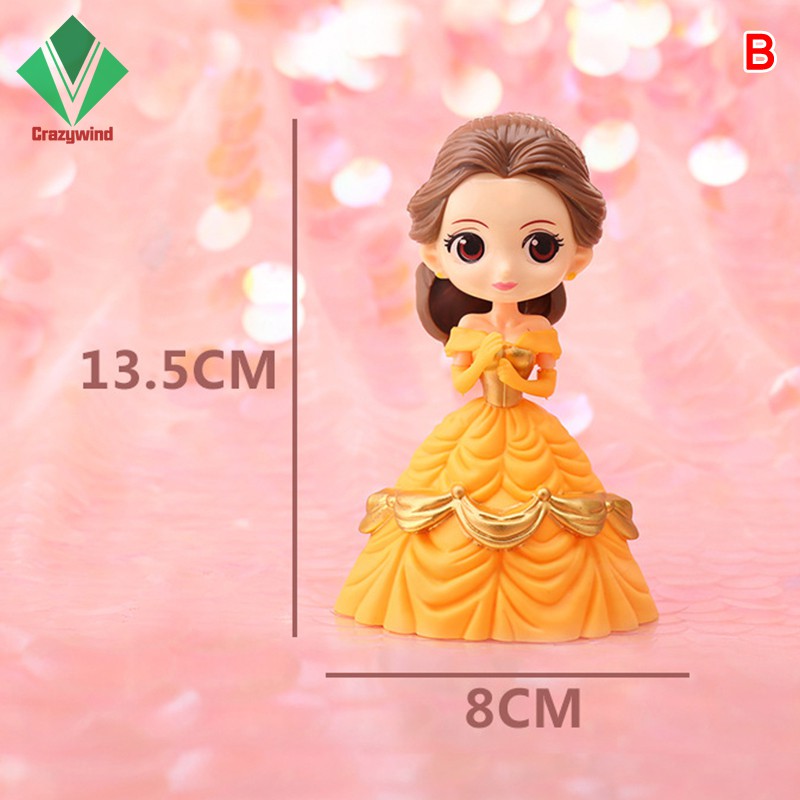 Disney Cute Cartoon Girls Cake Topper Big Eyes Doll Princess Birthday Cake Decoration Party Supplies