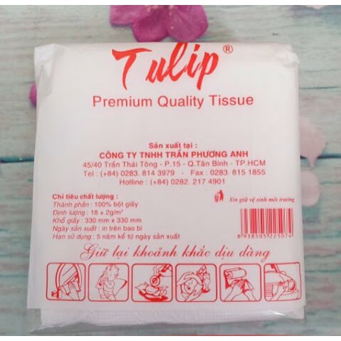 COMBO 4 GÓI GIẤY VUÔNG TULIP DÙNG VỆ SINH CHO BÉ