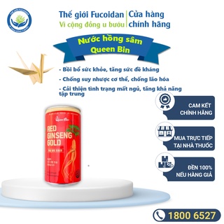 Lon nước hồng sâm Hàn Quốc Queen Bio Korean Red Ginseng 175mL - bồi bổ sức khỏe