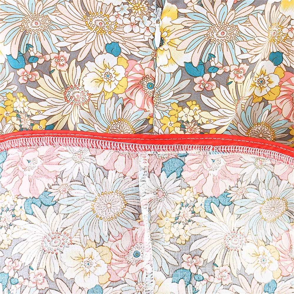 Đầm Sườn Xám In Hoa Phong Cách Trung Quốc Mới Cho Bé Gái 0-3 Tuổi