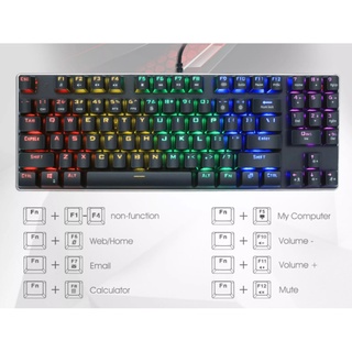 Bàn phím cơ 89 KEY, METOO Z56, RED SWITCH