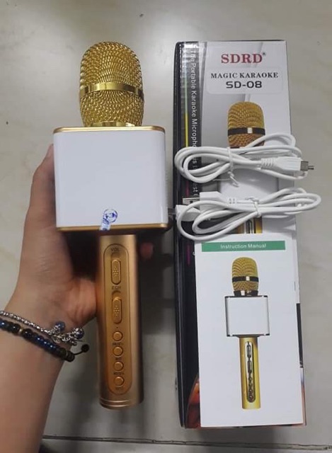 Micro Karaoke SDRD SD-08 chính hãng kết nối bluetooth với điện thoại,máy tính bảng,...