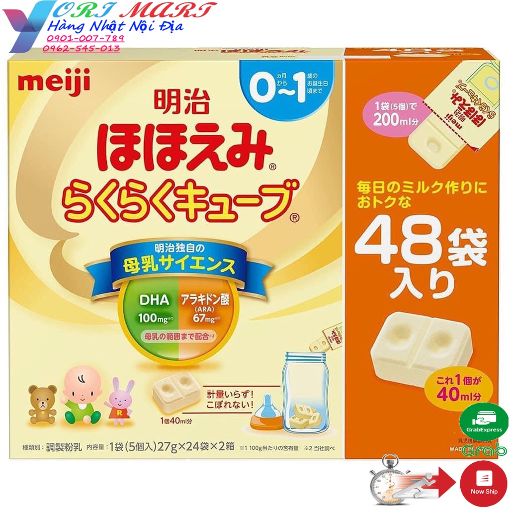 Sữa Meiji 24 thanh 648g nội địa Nhật (date thg9 - 2022)