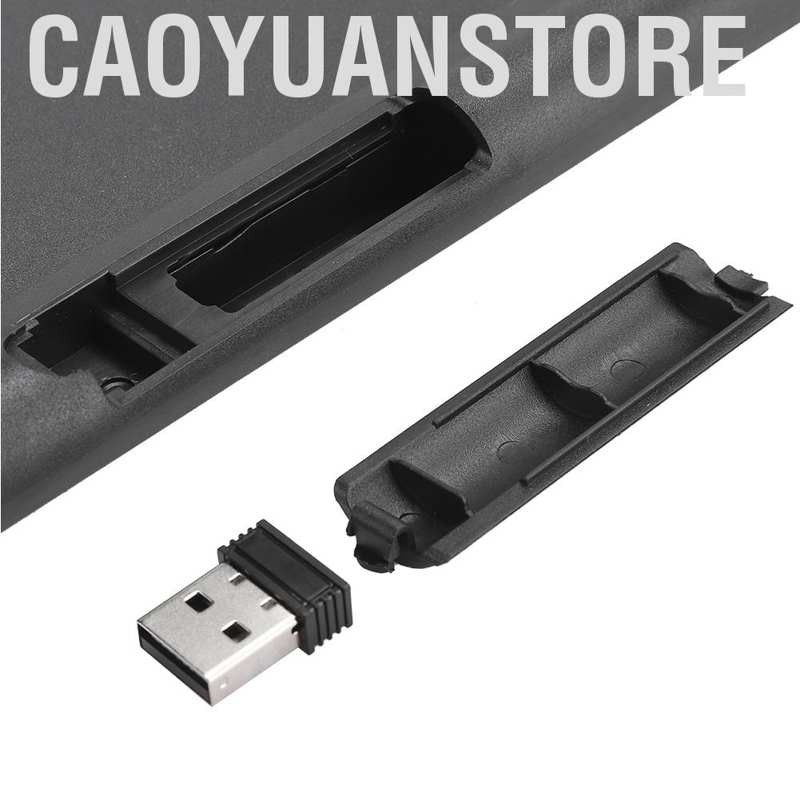Caoyuanstore Wireless Keyboard Mouse Set Combo Black USB Receiver for Laptop Desktop Computer