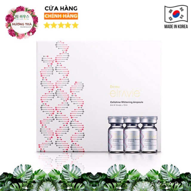 Hộp 10 Serum nâng cơ xóa nhăn và se khích lỗ chân lông ELRAVIE Derma Wrinkle Care Ampoule 5ml