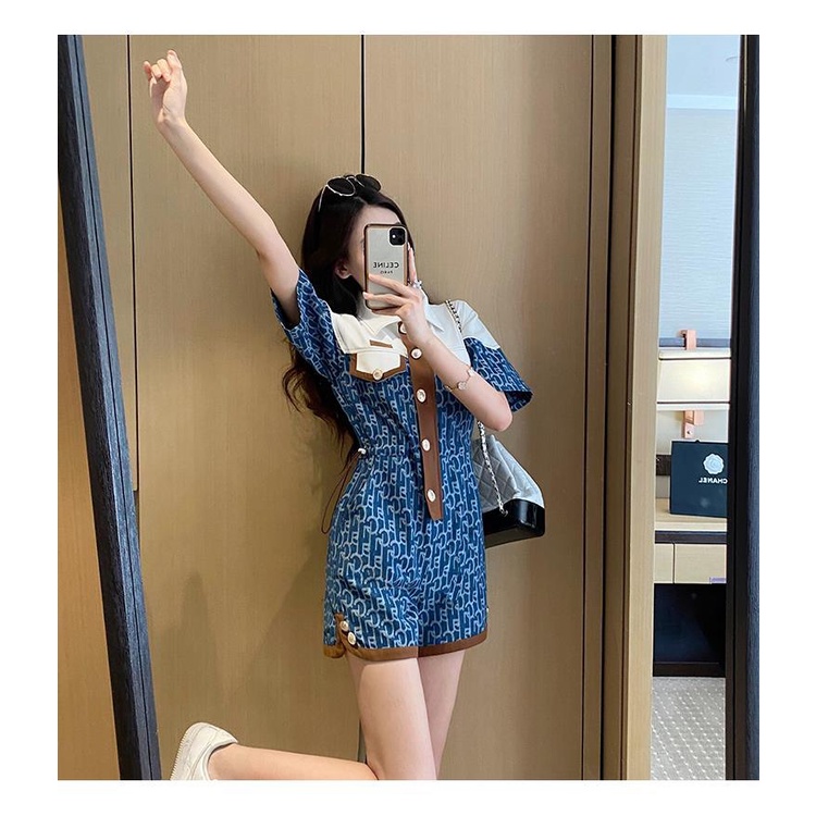 Bộ áo liền quần dáng ôm lưng cao thời trang dành cho nữ