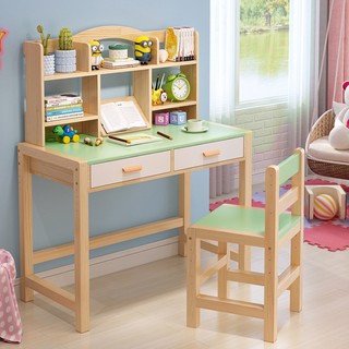Bàn học kèm giá sách