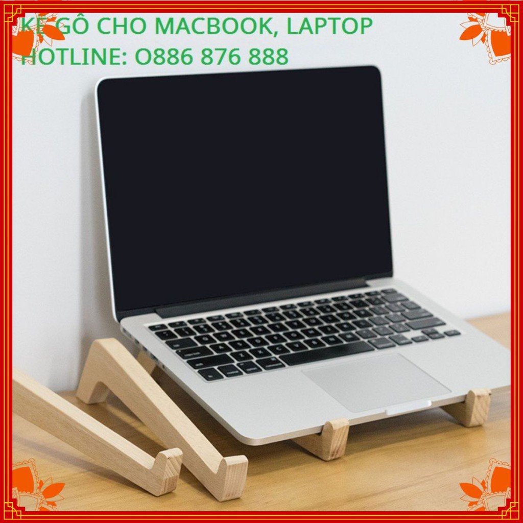 Đế Gỗ Kê Máy Tính, Kệ Gỗ Tản Nhiệt Cho Macbook, Laptop Tinh Tế, Chắc Chắn Giá Luôn Tốt Nhất