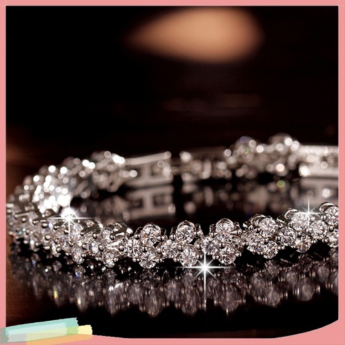 Vòng Đeo Tay Đính Đá Lấp Lánh Thanh Lịch Dành Cho Nữ