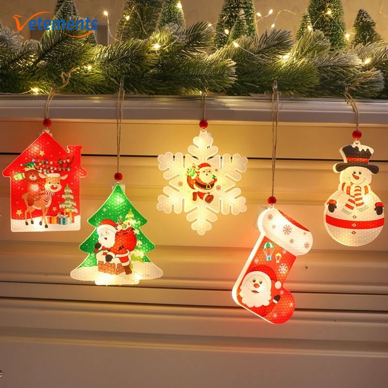 Dây Đèn Led 3 Chế Độ Bằng Acrylic Chống Nước Họa Tiết Hoạt Hình Trang Trí Giáng Sinh / Năm Mới