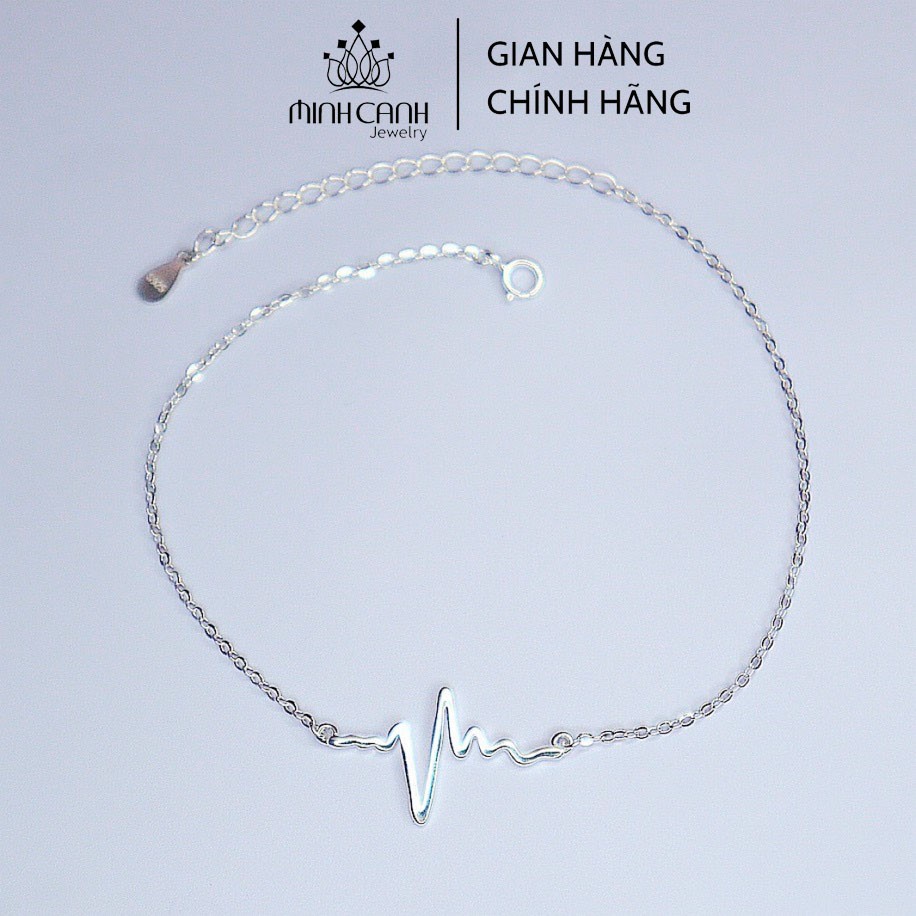 Lắc Chân Bạc Nhịp Tim Trơn - Minh Canh Jewelry