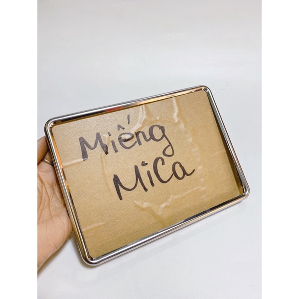 Khung bảng số kèm mica ốc đầy đủ màu xanh titan, màu vàng, 7 màu, inox