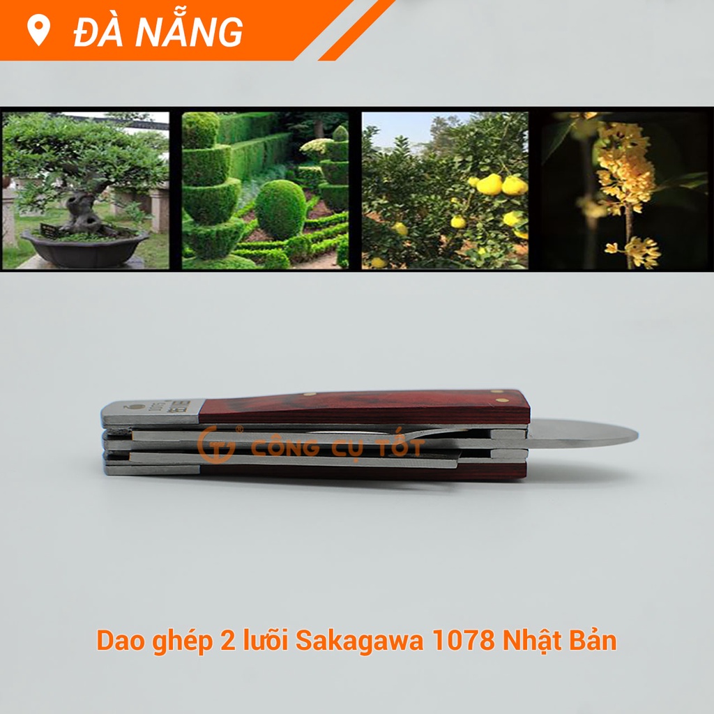 Dao ghép cành 2 lưỡi Sagawa 1078