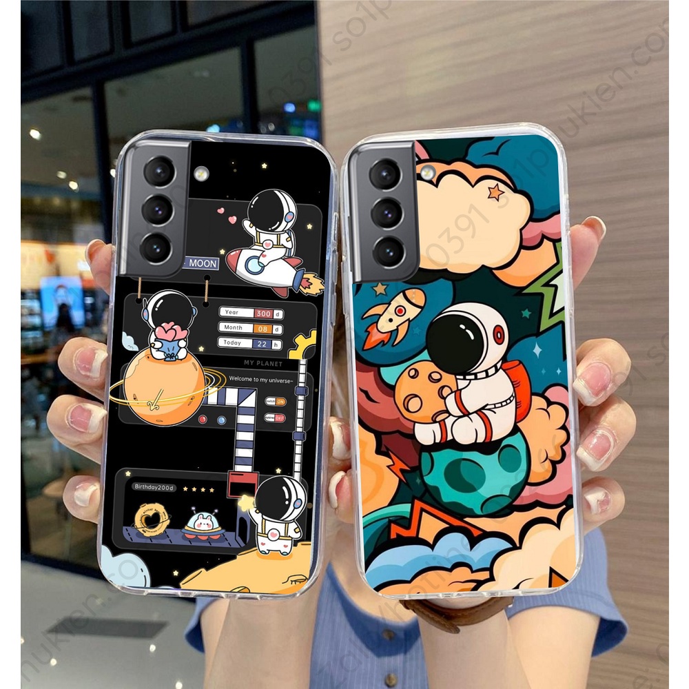 Ốp lưng Samsung S21 5G / S21+ (S21 plus) 5G / S21 Ultra 5G / S21 FE 5G dẻo in hình phi hành gia cực chất nhiều mẫu đẹp