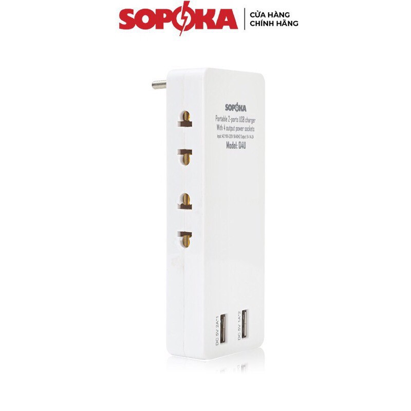 Ổ cắm điện thông minh SOPOKA Q2U Q4U tích hợp cổng USB tiện lợi .Free Ship