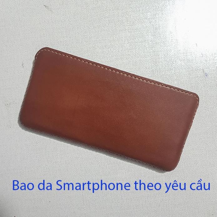 Bao da điện thoại Note 9 - Da bò thật - Đồ da thủ công - Màu nâu BV0298  - ATShop2