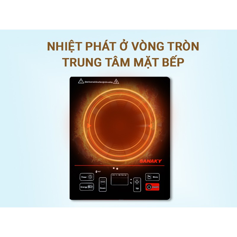 [TẶNG NỒI VÀ VỈ NƯỚNG] Bếp hồng ngoại Sanaky SNK-2101NK/HG chính hãng bảo hành 12 tháng