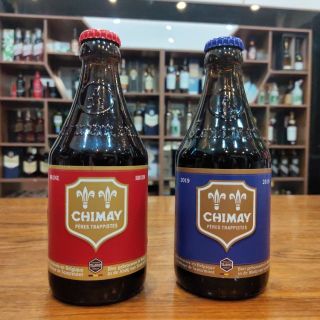 Combo 1 chai bia Chimay xanh + 1 chai bia Chimay đỏ