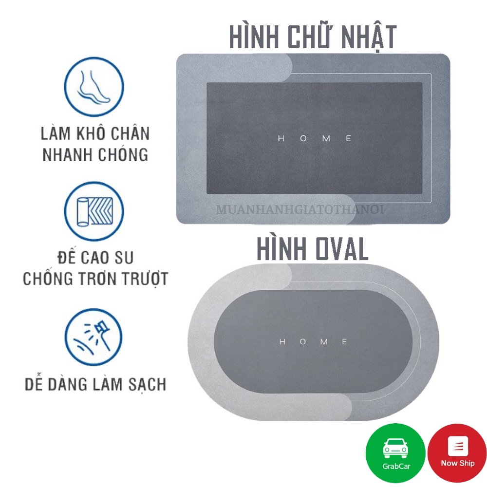 Thảm Trải Sàn Thấm Hút Nước Thảm Chùi Chân Nhà Tắm, Nhà Vệ Sinh, Nhà Bếp Thấm Nước Vượt Trội Không Mùi