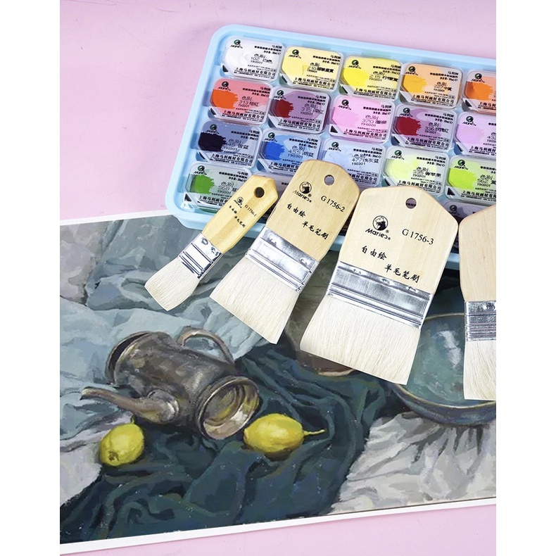 Cọ vẽ Marie's đầu dẹt bản lớn G1755 THEARTSHOP