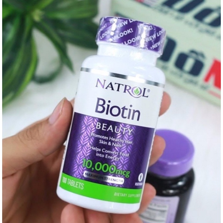 Viên Uống Biotin Mọc Tóc, Giảm Rụng Natrol 100 viên
