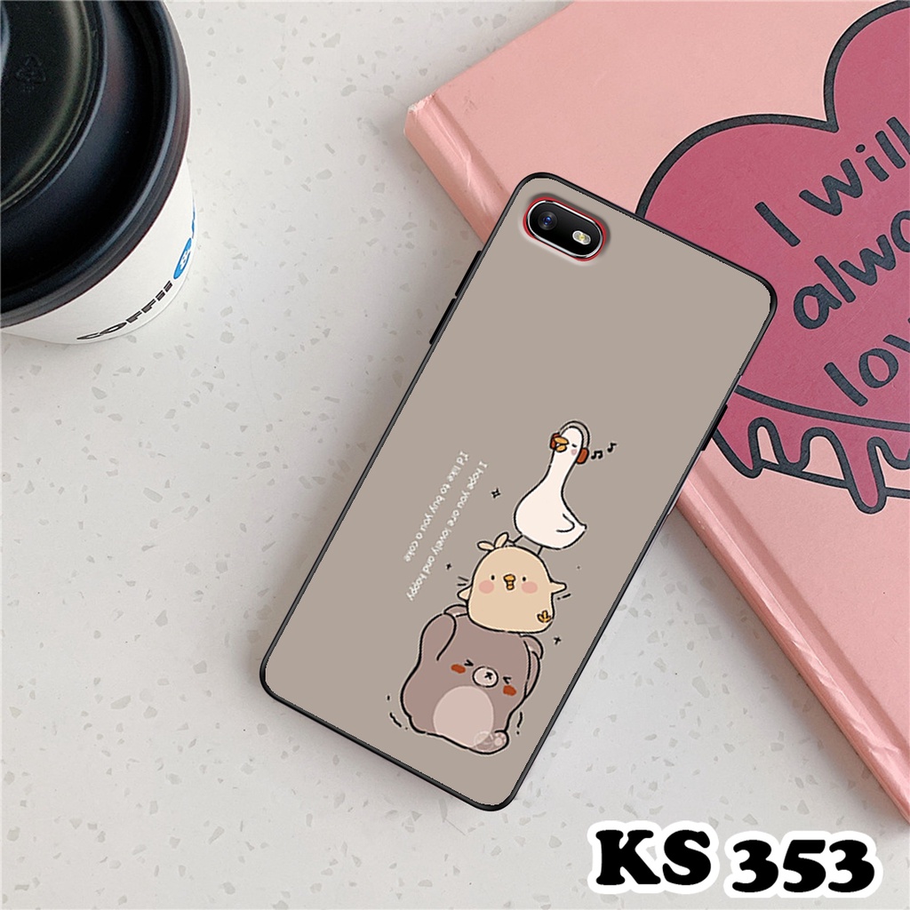 Ốp lưng Oppo A1k - Realme C1 - Ốp Oppo in hình Cat&amp;Bear đáng yêu - Chất liệu TPU siêu bền