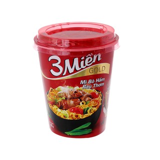 Combo 10 ly mì 3 miền gold bò hầm rau thơm