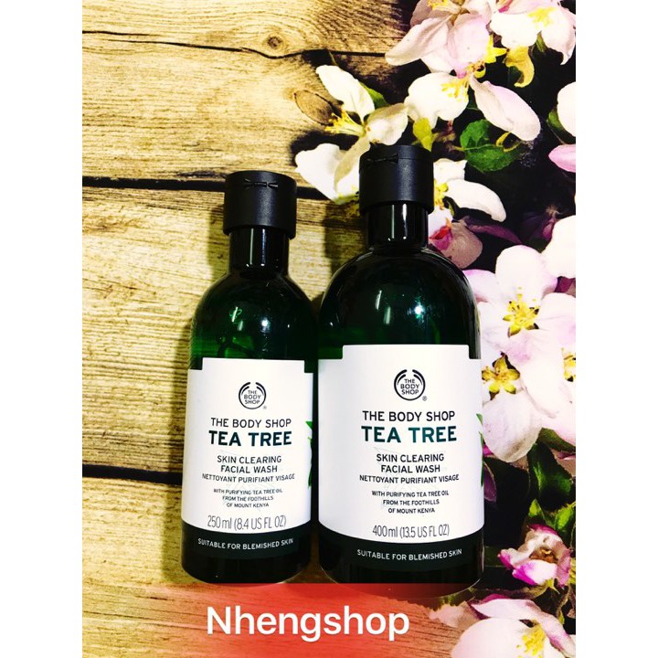 [Full 250/400ml] Sữa rửa mặt TEA TREE SKIN CLEARING FACIAL WASH The Body Shop