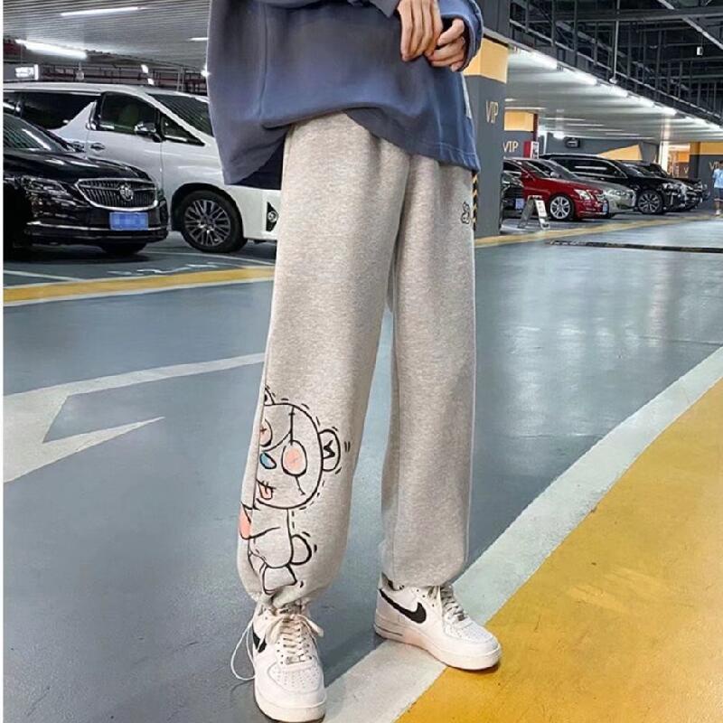 Quần ống rộng họa tiết nhuộm phong cách đường phố Nhật Bản cá tính thời trang cỡ m-5xl