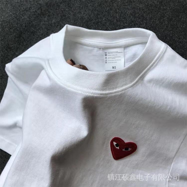Áo Thun Cotton Ngắn Tay Thêu Hình Trái Tim Thời Trang Cho Gia Đình