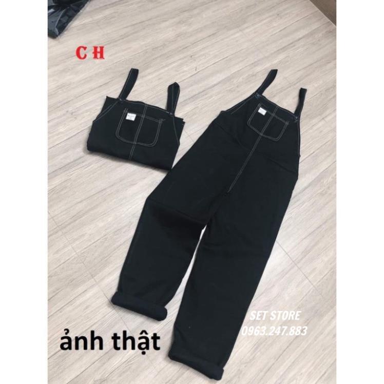 Yếm QUẦN chỉ nổi lô gô trắng, YẾM KAKI ĐẸP CH0321 -Setstoree