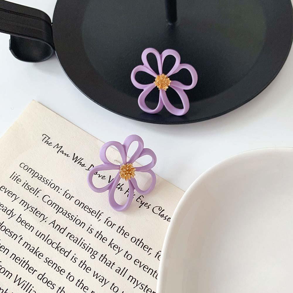 Bông Tai Jeemy1 Cá Tính Cho Nữ|Khuyên Tai Hình Hoa Cúc Màu Tím