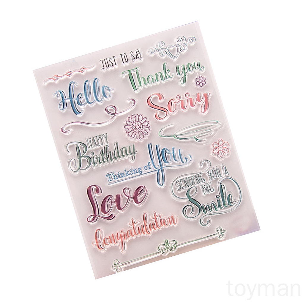 Con Dấu In Chữ Trang Trí Sổ Tay Diy